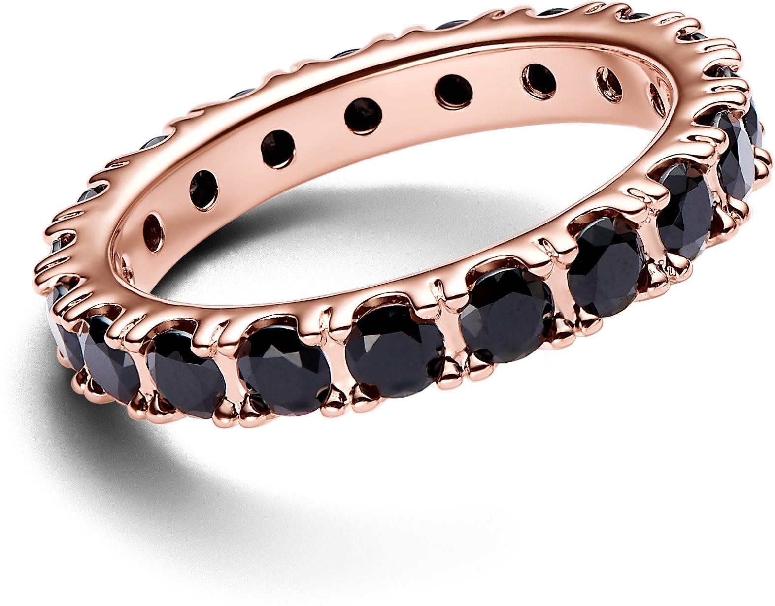 Pandora Fingerring Pandora Schwarze Funkelnde Reihe Ewigkeitsring 180050C02 günstig online kaufen
