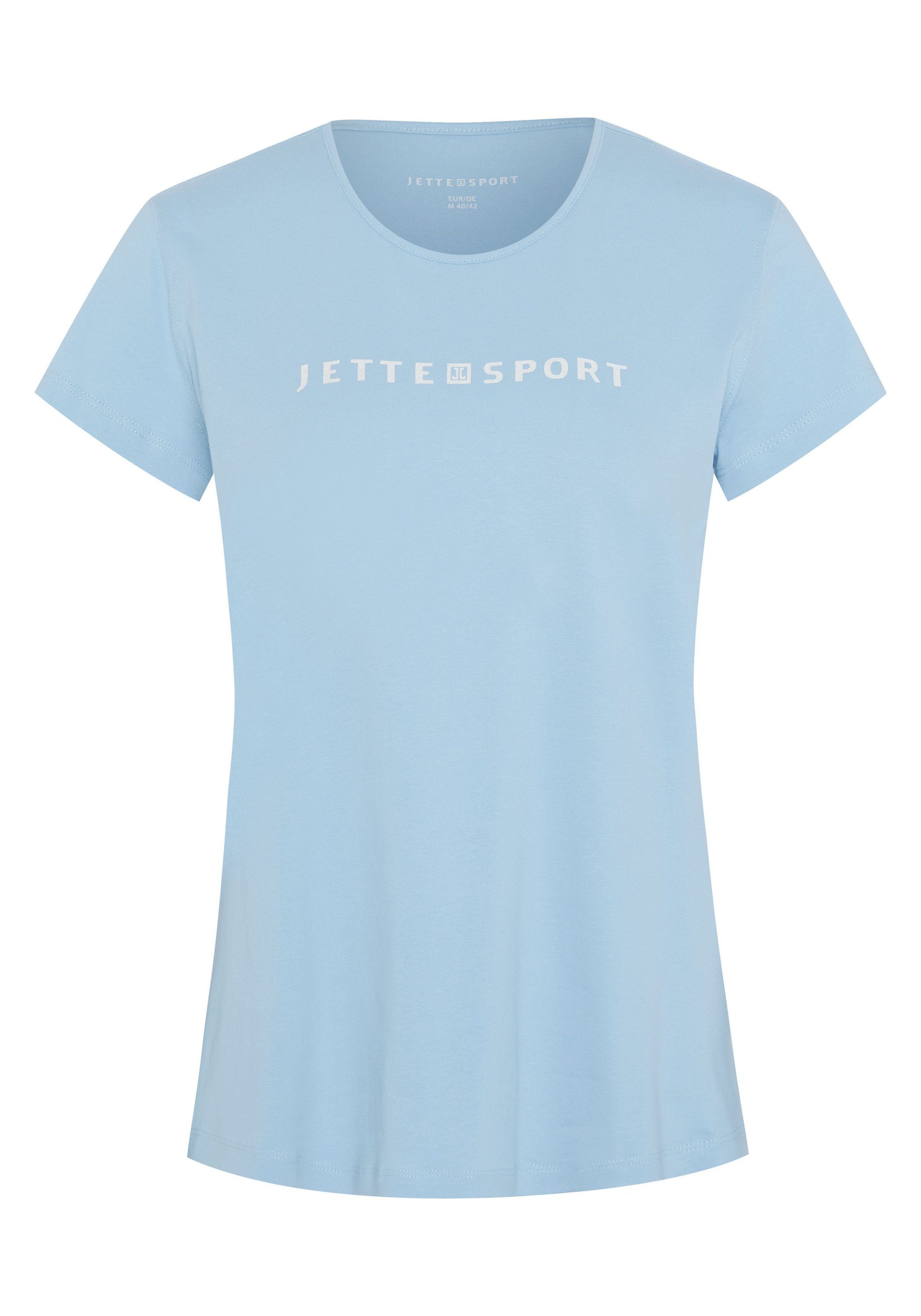 JETTE SPORT Print-Shirt mit 14-4122 Label-Print Blue Airy