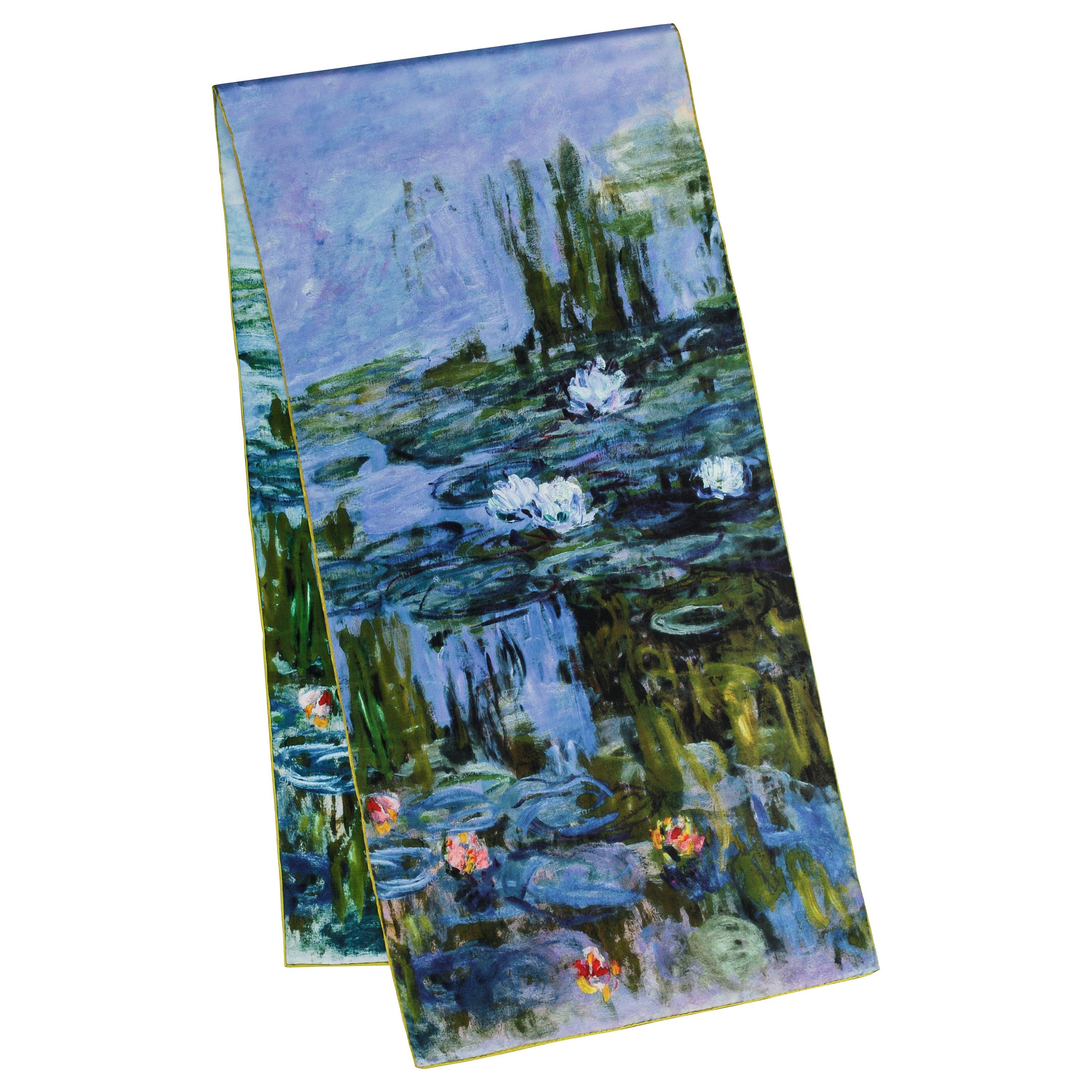 von Lilienfeld Seidenschal Schal 100% Seide Claude Monet Seerosen Kunst 172 x 42 cm, reine Seide