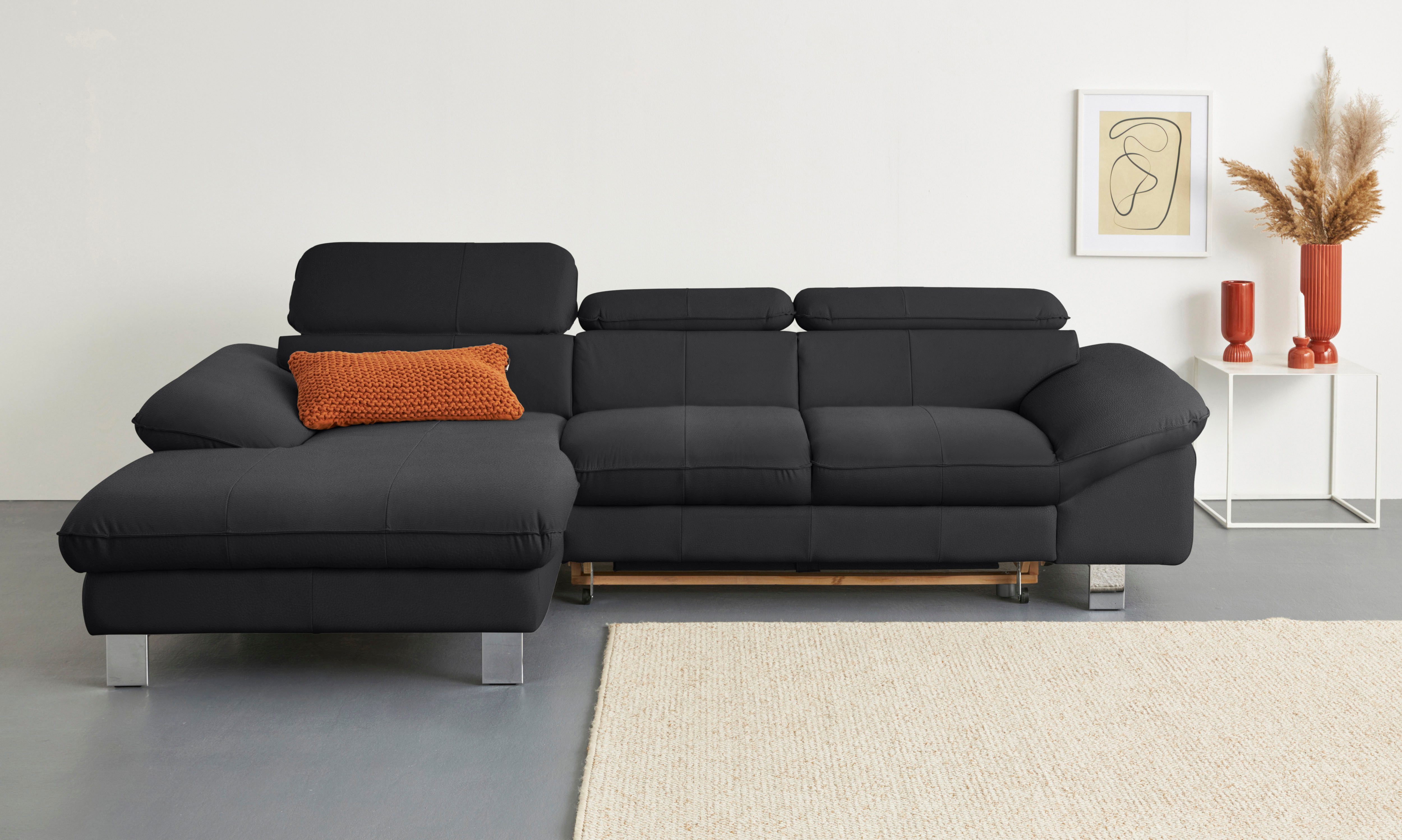 COTTA Ecksofa Driver L-Form, mit Kopfteilverstellung, wahlweise mit Bettfunktion & Bettkasten