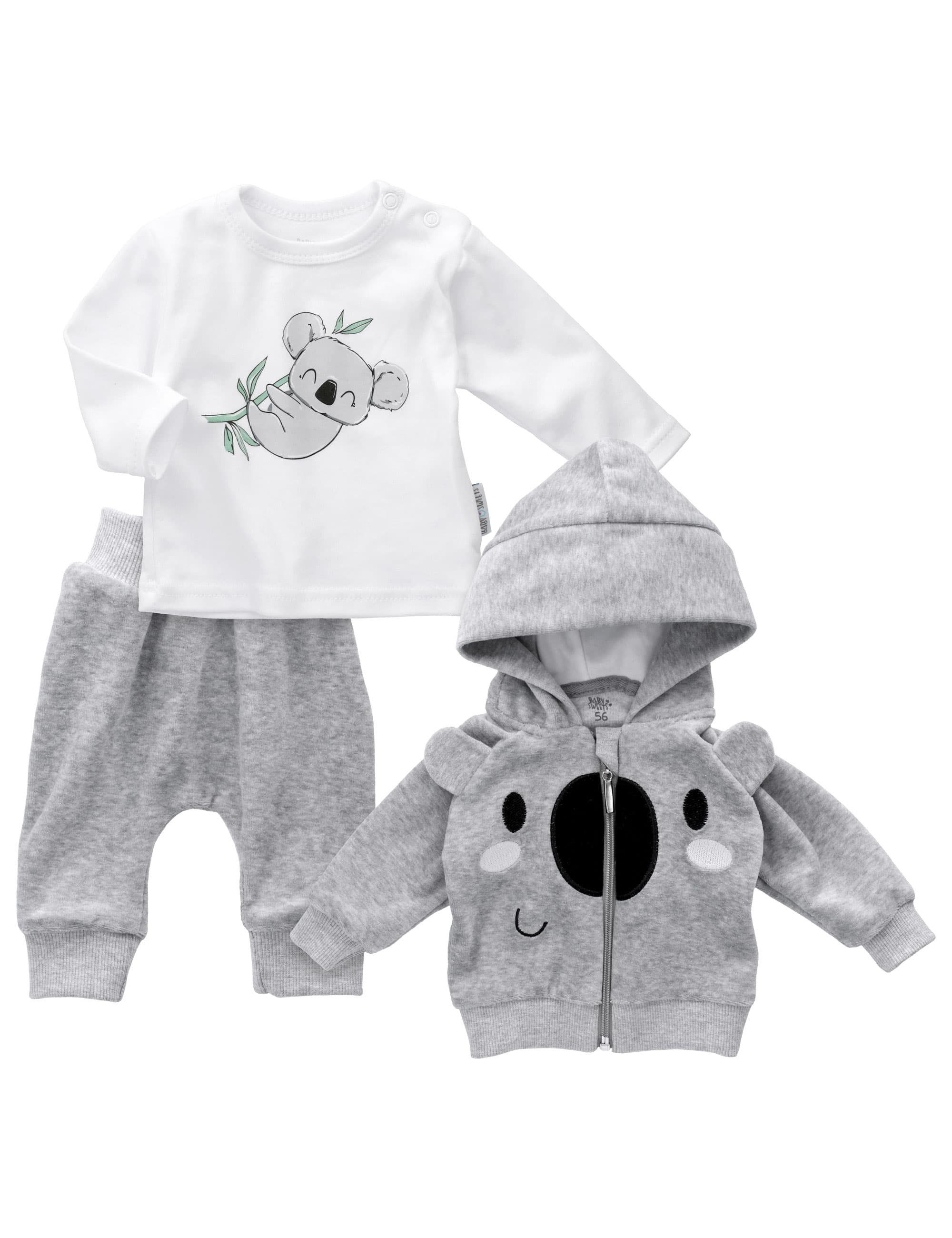 Baby Sweets Shirt, Hose & Jäckchen Set Baby Koala (Set, 1-tlg., 3 Teile)