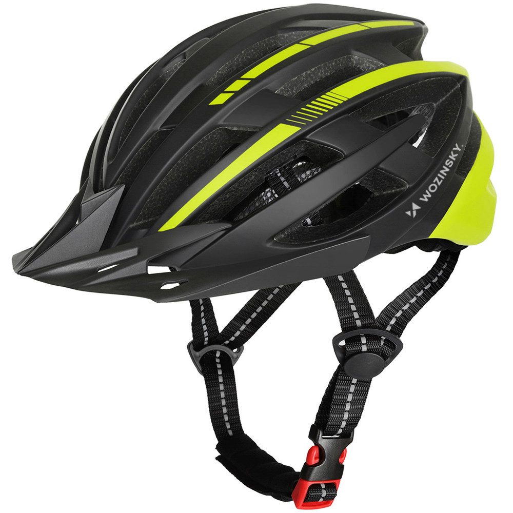 Wozinsky Fahrradhelm Wozinsky MTB Helm L mit Visier USB Rücklicht