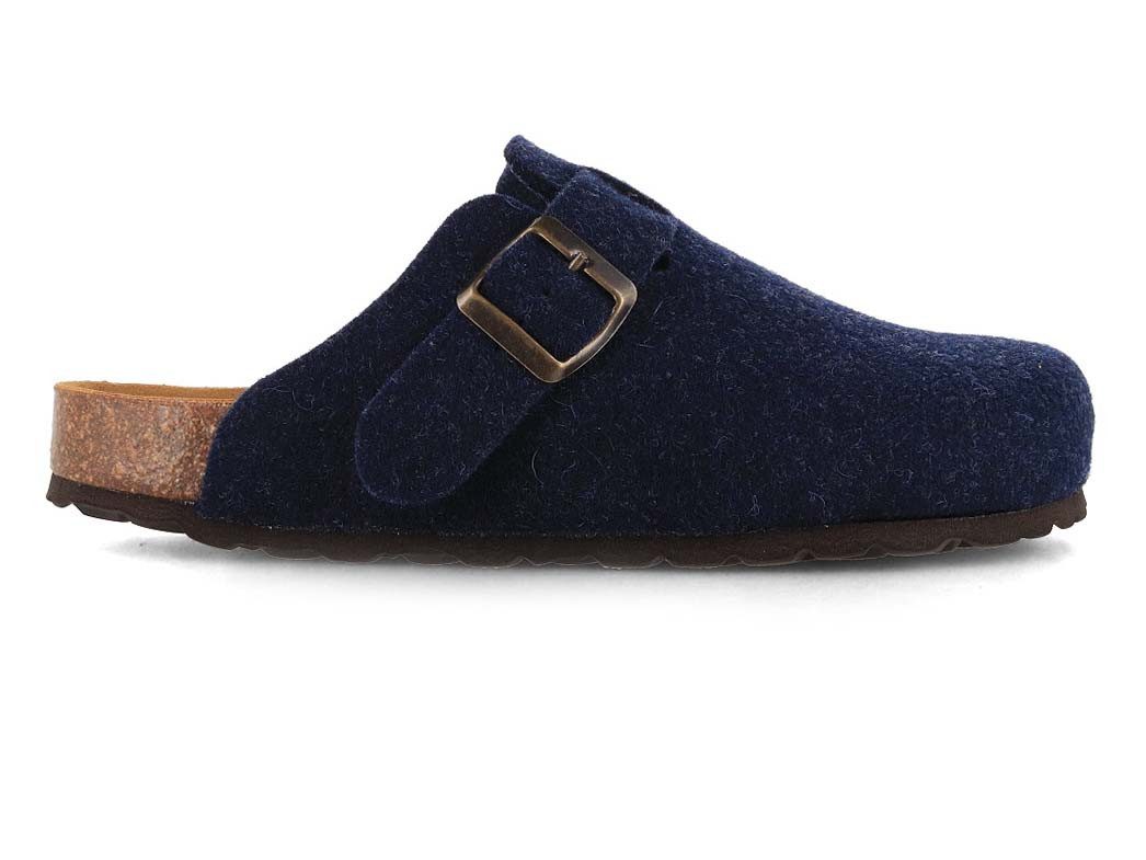 Tuffeln Clogs Filzpantoffeln Feierabend Pantoletten mit Schnalle Hausschuh mit Korkfußbett