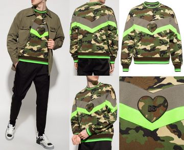 DOLCE & GABBANA Sweatshirt DOLCE & GABBANA REBORN TO LIVE Camo Sweater Sweatshirt Pullover Pulli