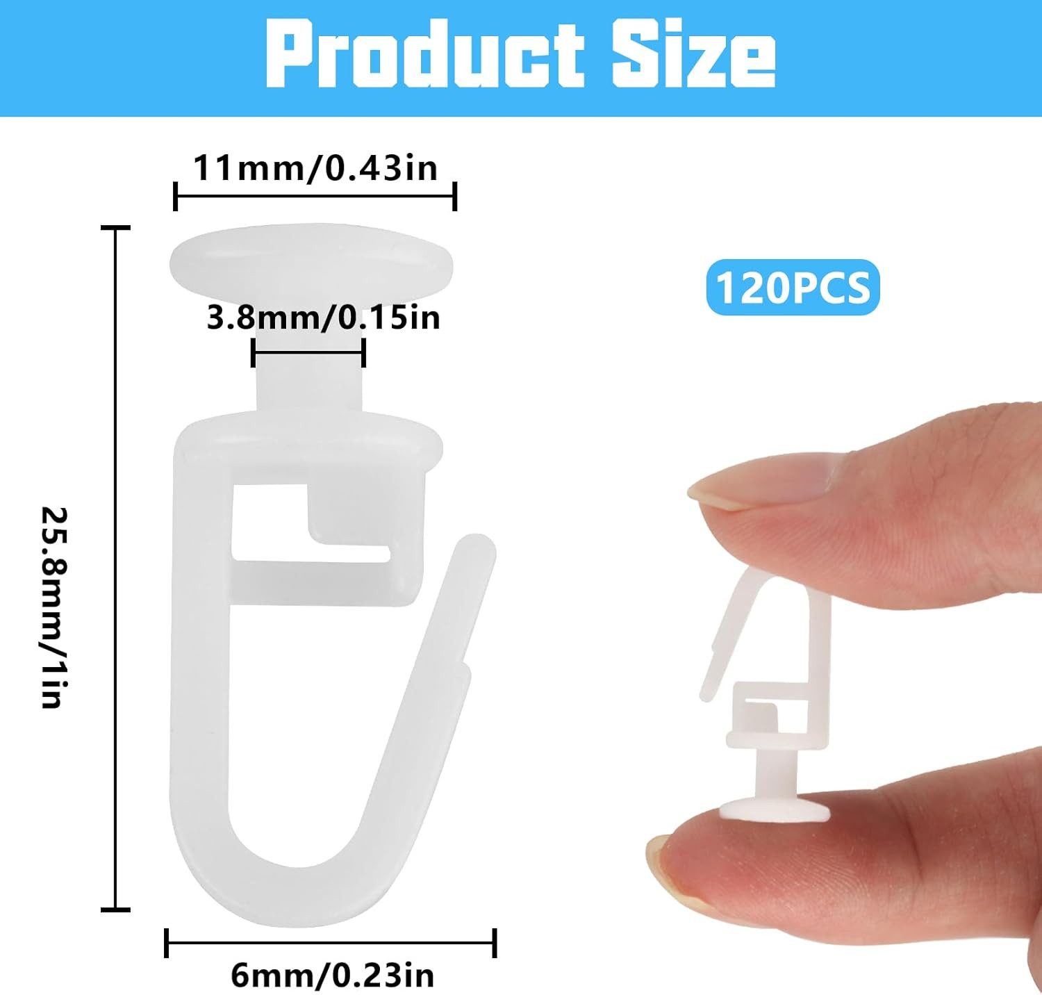 FELIXLEO Gardinengleiter 120 Stück Gardinengleiter 11mm günstig online kaufen