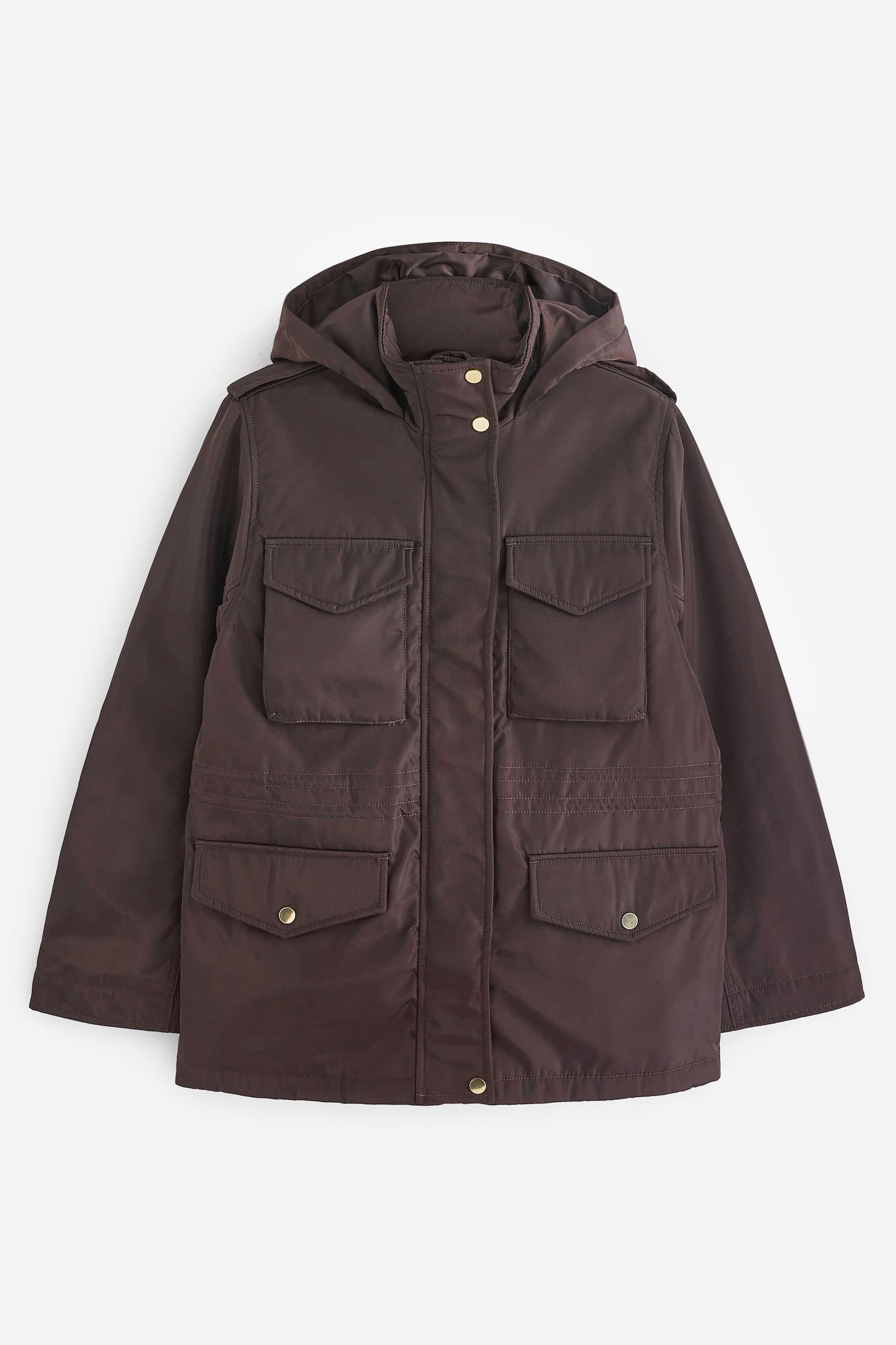 Steppjacke Wasserabweisende Jacke im Utility-Look – Kurzgröße