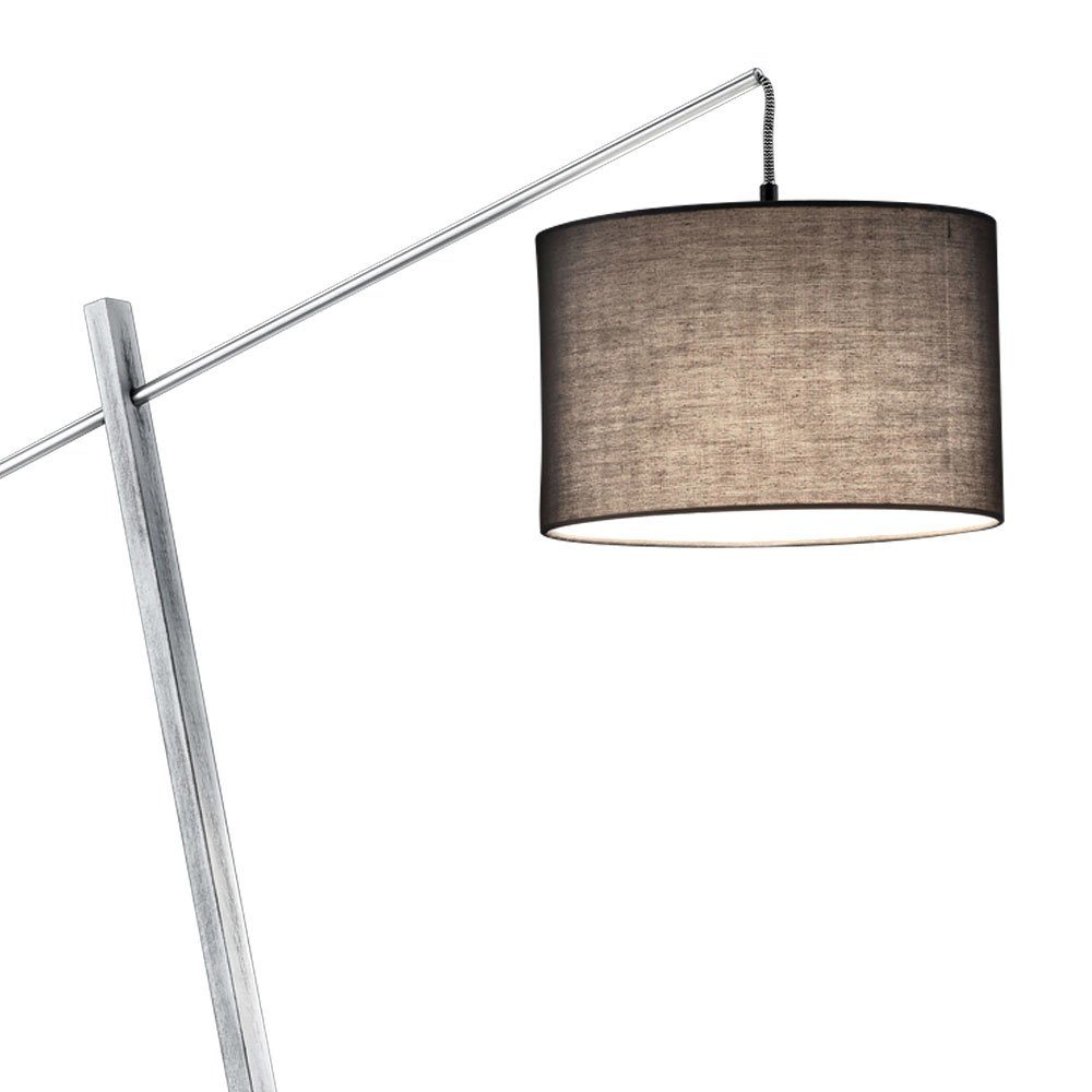 etc-shop LED Stehlampe, Leuchtmittel inklusive, Textil Lampe Zimmer Strahler Design Leuchte Wohn grau Stand Steh Warmweiß