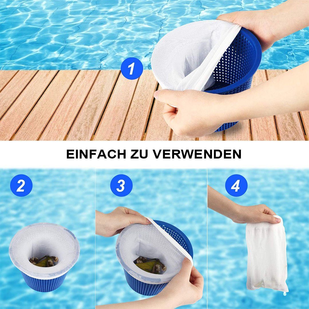 Neu 12-stk Pack Pool Skimmer Socke Filter-Ersatz Schwimmbad Schützt Langlebig 