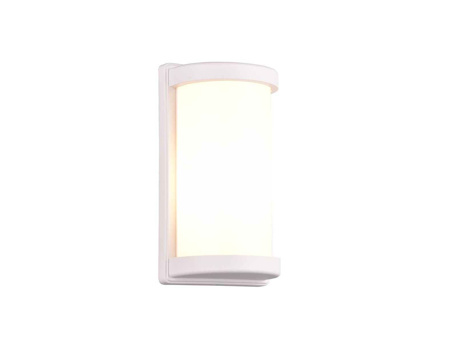 Reality Leuchten LED Außen-Wandleuchte, LED wechselbar, Warmweiß, Fassadenlampe für Haus-wand beleuchten, Terrassenleuchte Weiß, H: 26cm