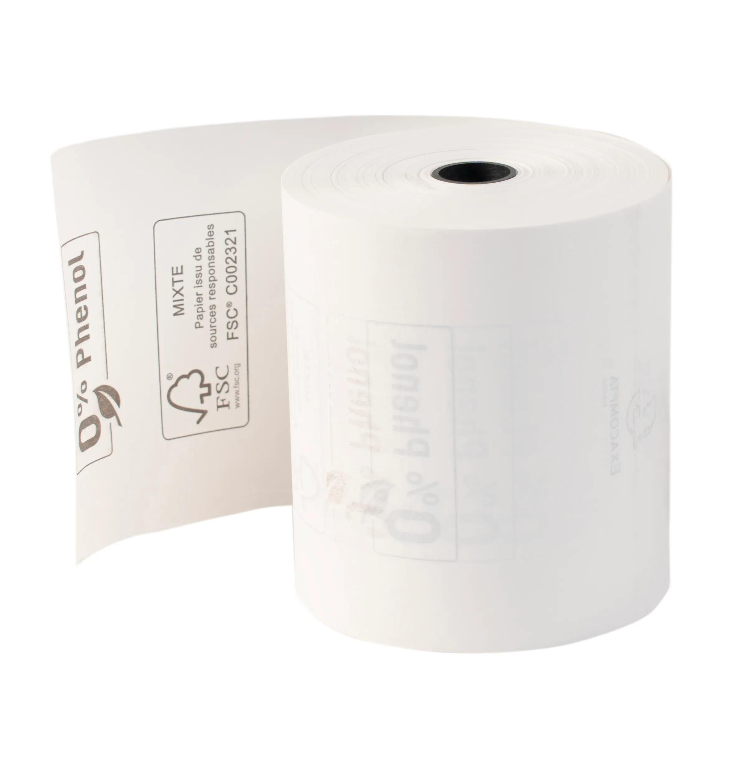 EXACOMPTA Endlospapier 30x 1-lagige thermische Kassenrolle 48g 80x72mm Länge 76m Weiß 43818E, Kassenrollen