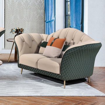 JVmoebel Wohnzimmer-Set Designer Garnituren Sofa Couch Polster Garnitur 5tlg. Leder Couchtisch, (6-St)