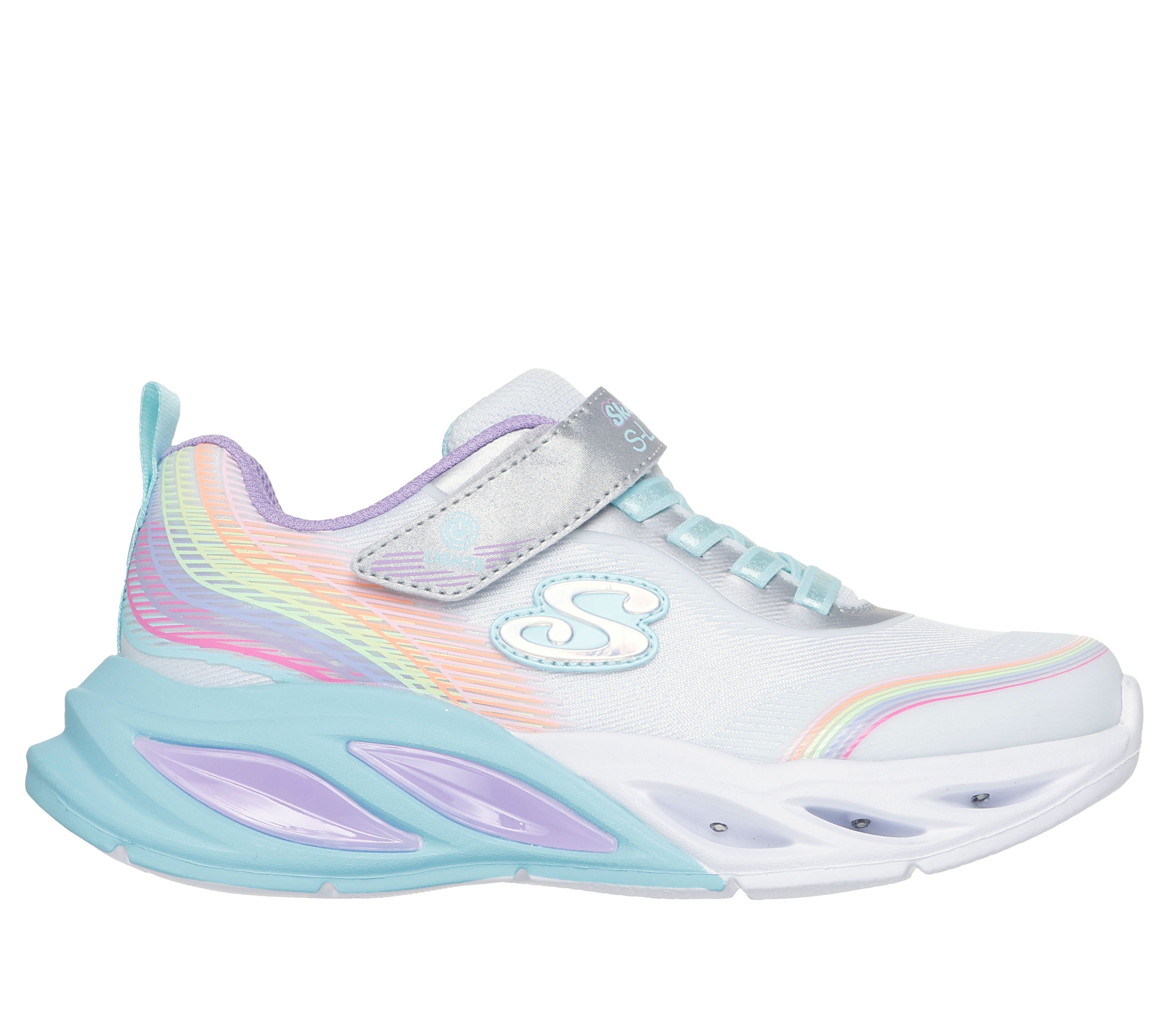 Skechers COSMIC GLOW LIGHTS Sneaker Sportschuh mit Klett, Größenschablone zum Download