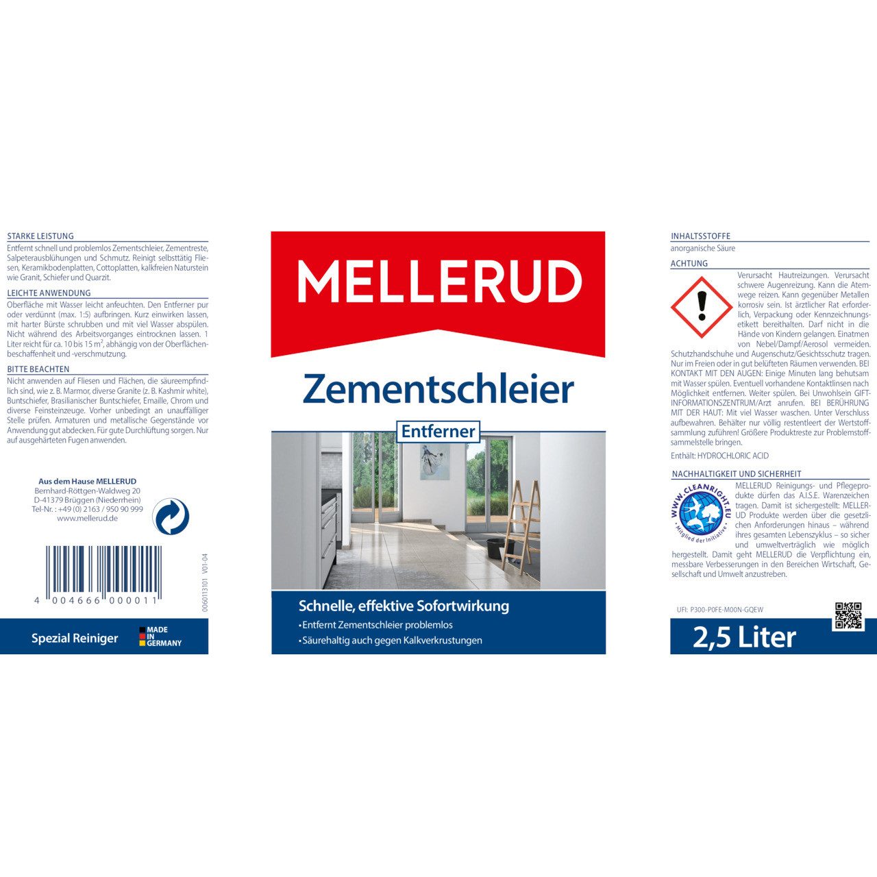 Mellerud Zementschleier Entferner 2,5 l Allzweckreiniger (2,5 l)