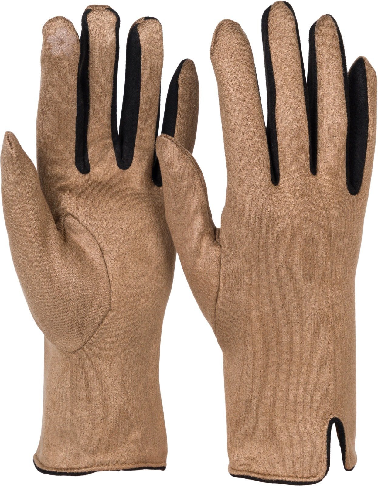styleBREAKER Fleecehandschuhe Touchscreen Handschuhe Kontrast (1-St) günstig online kaufen