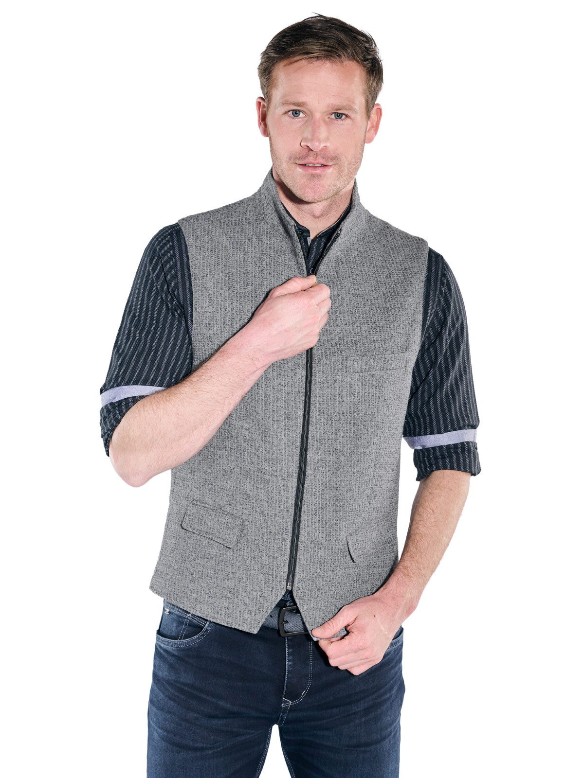 Engbers Anzugweste Herren Weste, Silbergrau