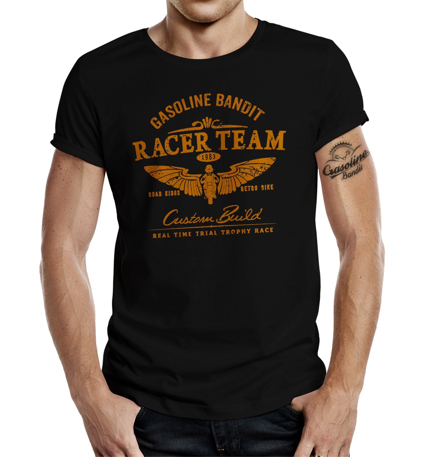 GASOLINE T-Shirt Biker: Team für Racer BANDIT®