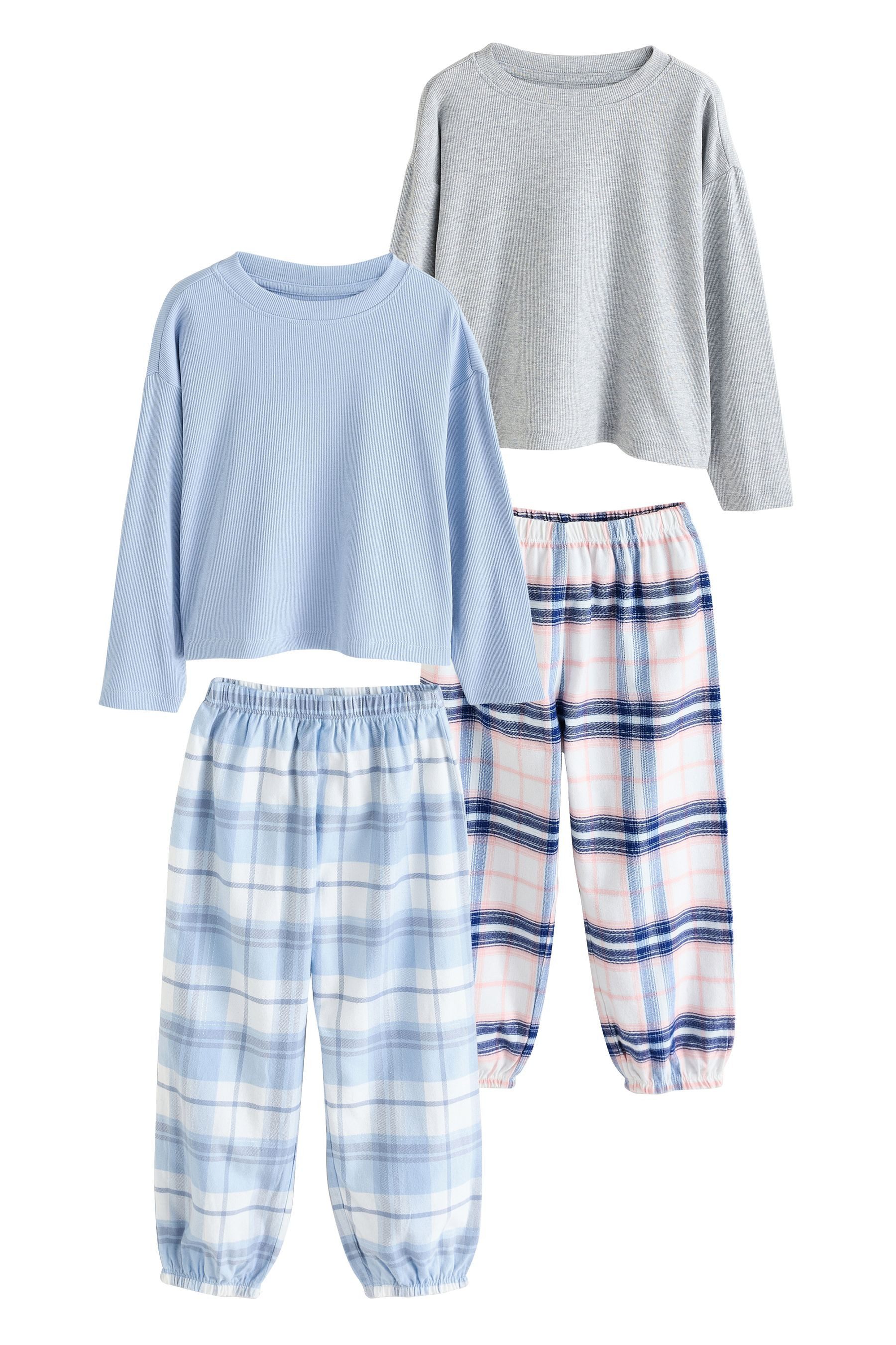 Pyjama Karierte Pyjamas aus Webstoff im 2er-Pack