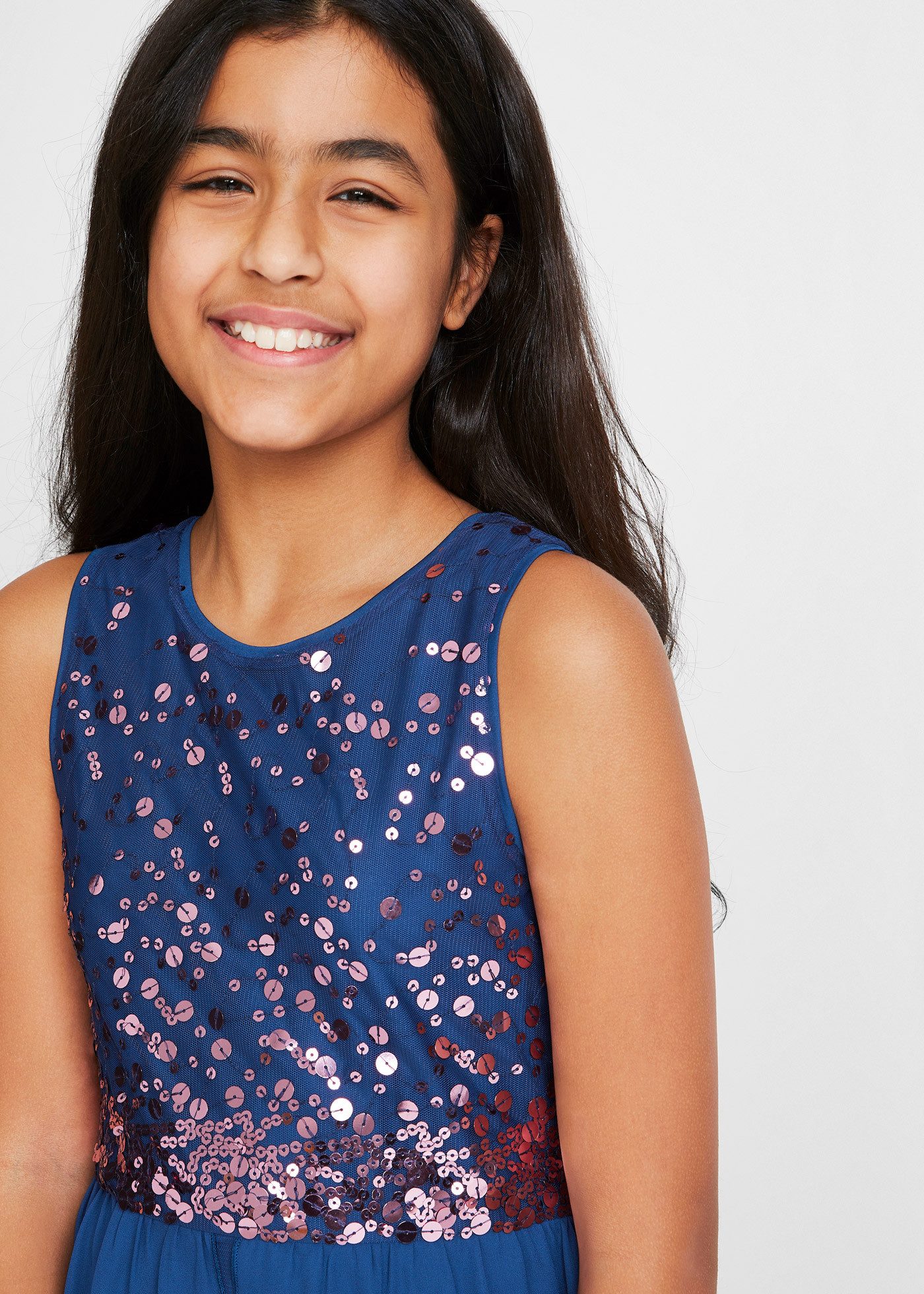 bonprix Vokuhila-Kleid festliches Kleid, aus Polyester, regular fit