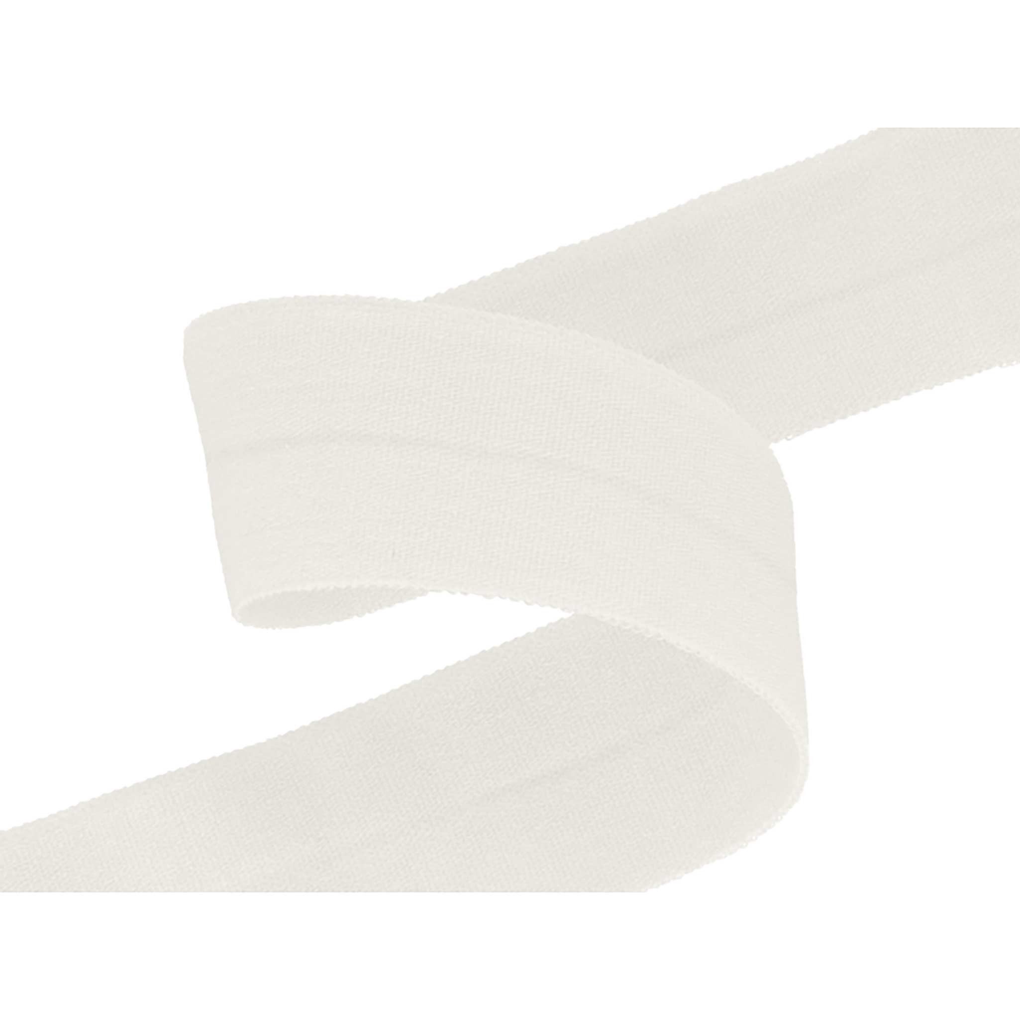 maDDma Gummiband Falzgummi 100m Faltgummi 20mm hochelastisch Faltgummi Schrägband, 501 - weiß