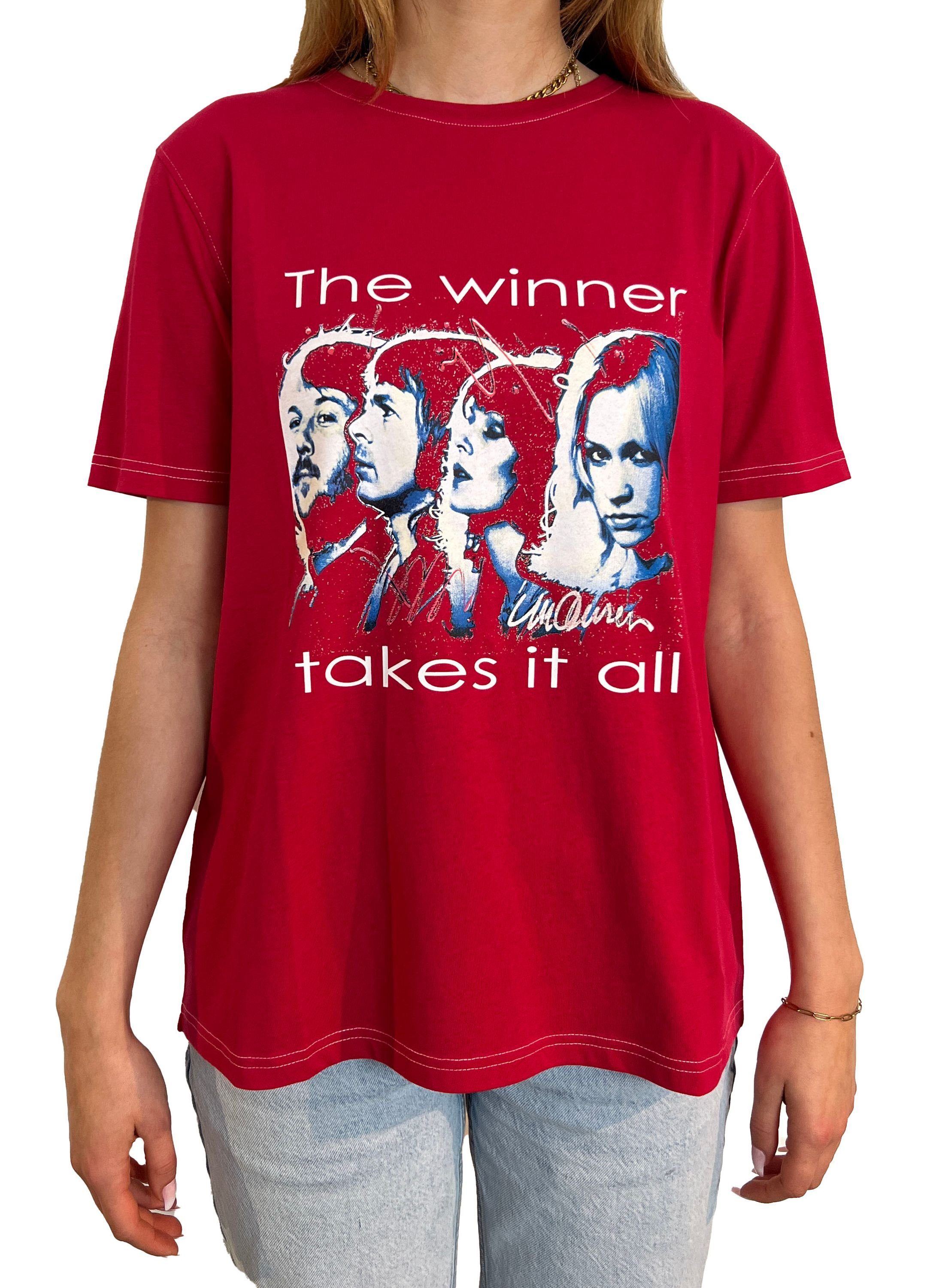 Sidney Maurer T-Shirt "The winner takes it all" (Stück, 1-tlg., Stück) mit Frontprint