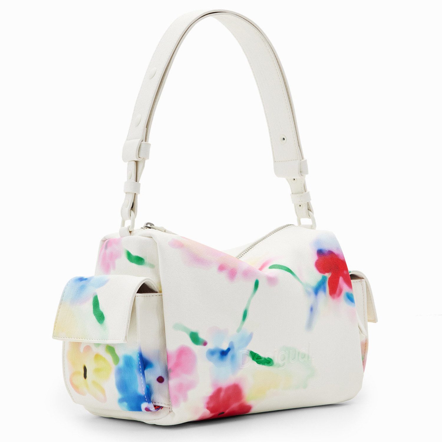 Umhängetasche Desigual Damen Schultertasche Liquidflower Habana blanco roto