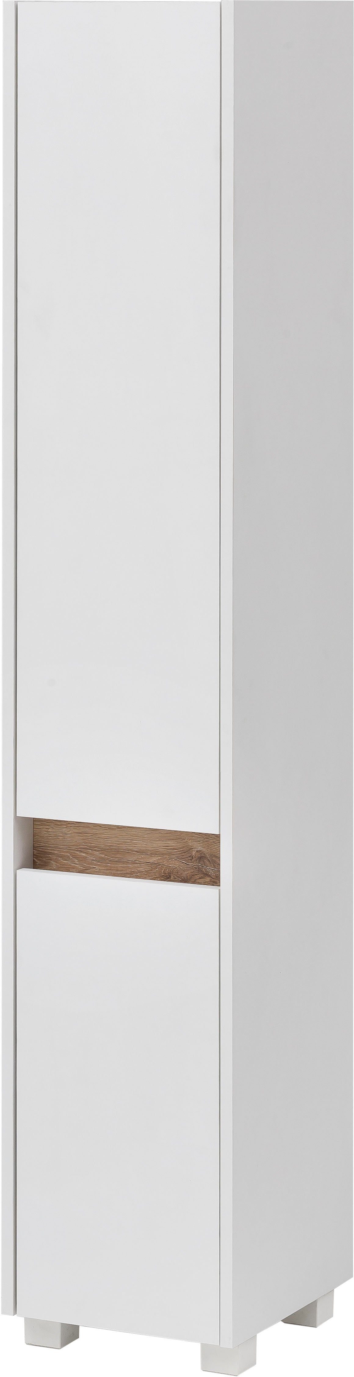 Schildmeyer Hochschrank Cosmo Höhe 164,5 cm, Badezimmerschrank, Blende im modernen Wildeiche-Look