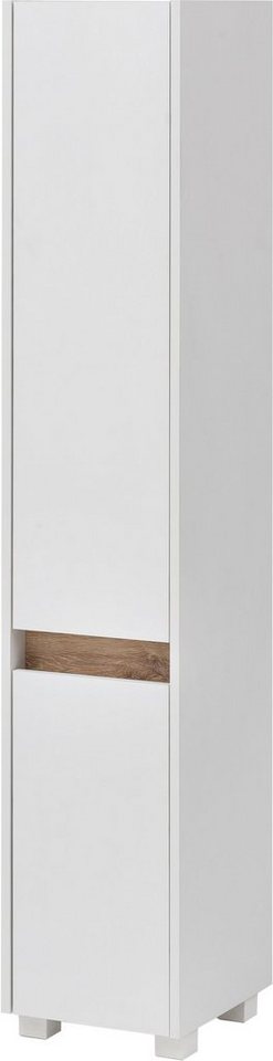 Schildmeyer Hochschrank Cosmo Höhe 164,5 cm, Badezimmerschrank, Blende im  modernen Wildeiche-Look