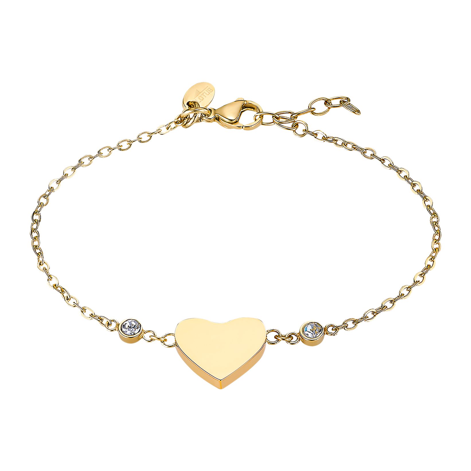 Lotus Armband Essentials - Herz, mit Glasstein