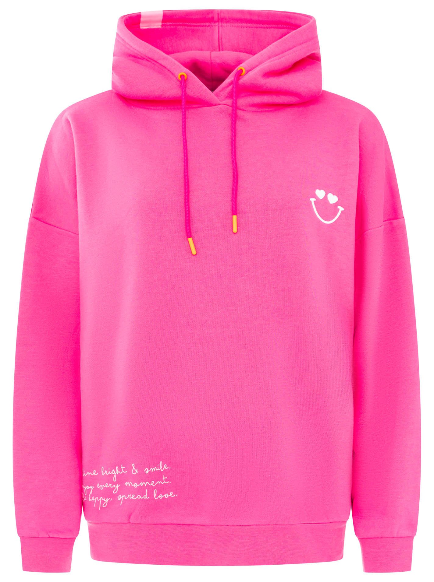 Zwillingsherz Hoodie "SHINE BRIGHT" Kapuze mit Kordel, Statement Motive, Eingriffstaschen