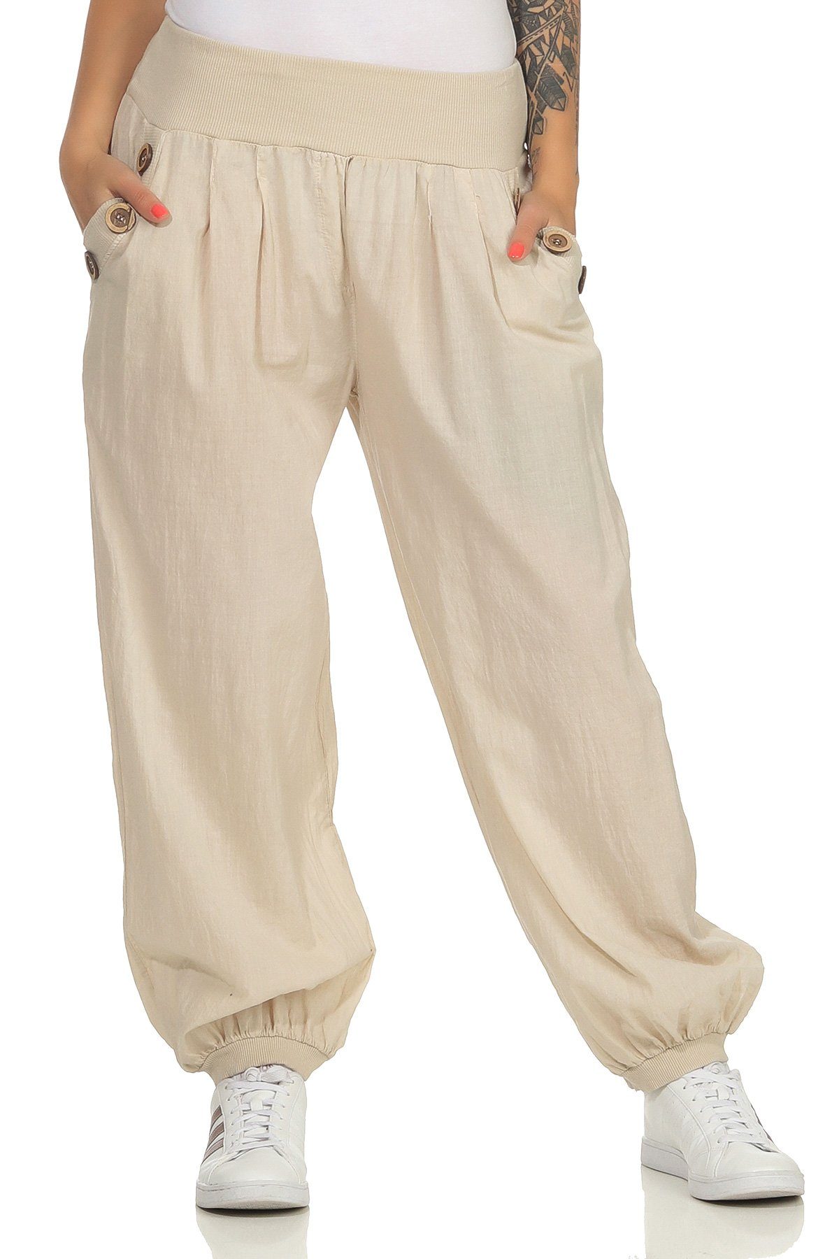 CLEO STYLE Pumphose Damen Sommerhose 401 günstig online kaufen