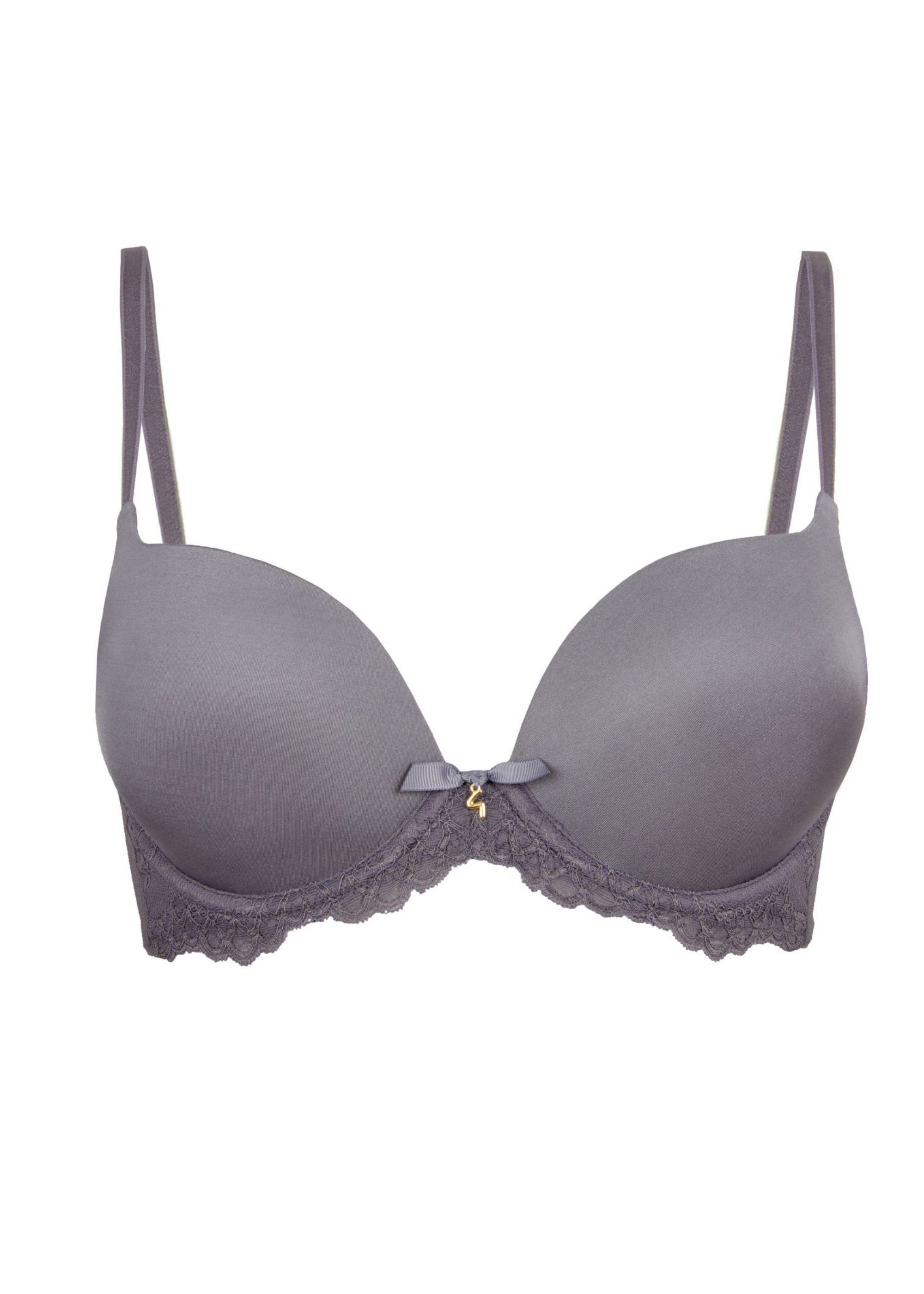 T-Shirt-BH Lace T-Shirt Push-Up BH Platin