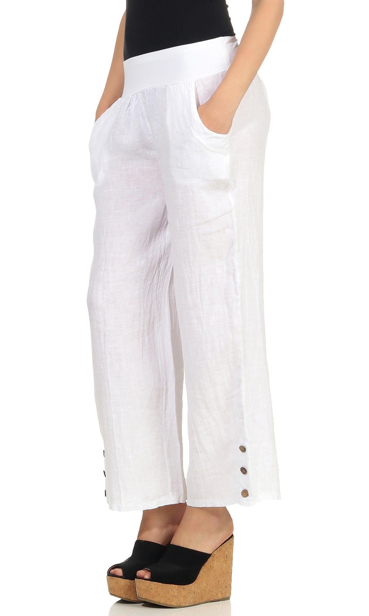Mississhop Leinenhose Leinenhose 100 % Leinen günstig online kaufen