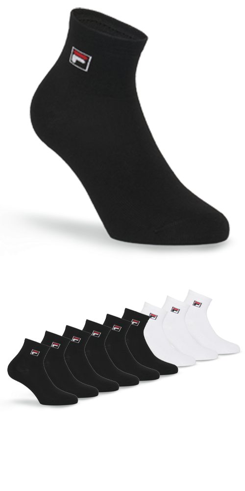 Fila Kurzsocken UNISEX QUARTER PLAIN SOCKS (9-Paar) mit Logo-Schriftzug günstig online kaufen