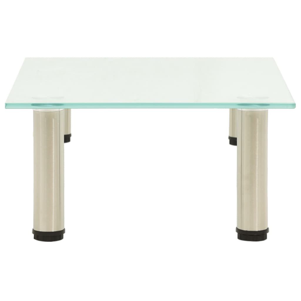 furnicato TV-Board Moderner TV-Tisch aus gehärtetem Glas und Edelstahl 40x35x17 cm (1 St), Belastbare Ablage für Wohnzimmer mit 8 mm starker Glasplatte