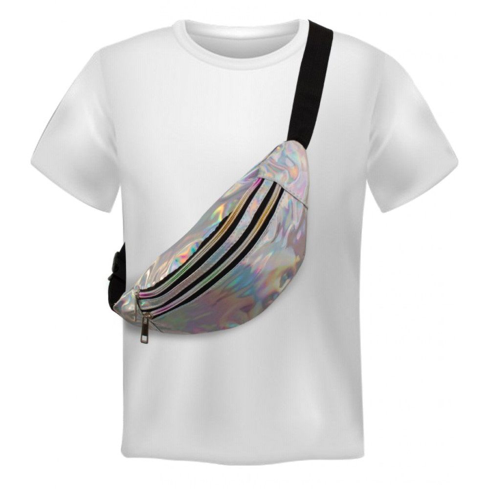 partyxplosion Kostüm Bauchtasche Silber schimmernd günstig online kaufen