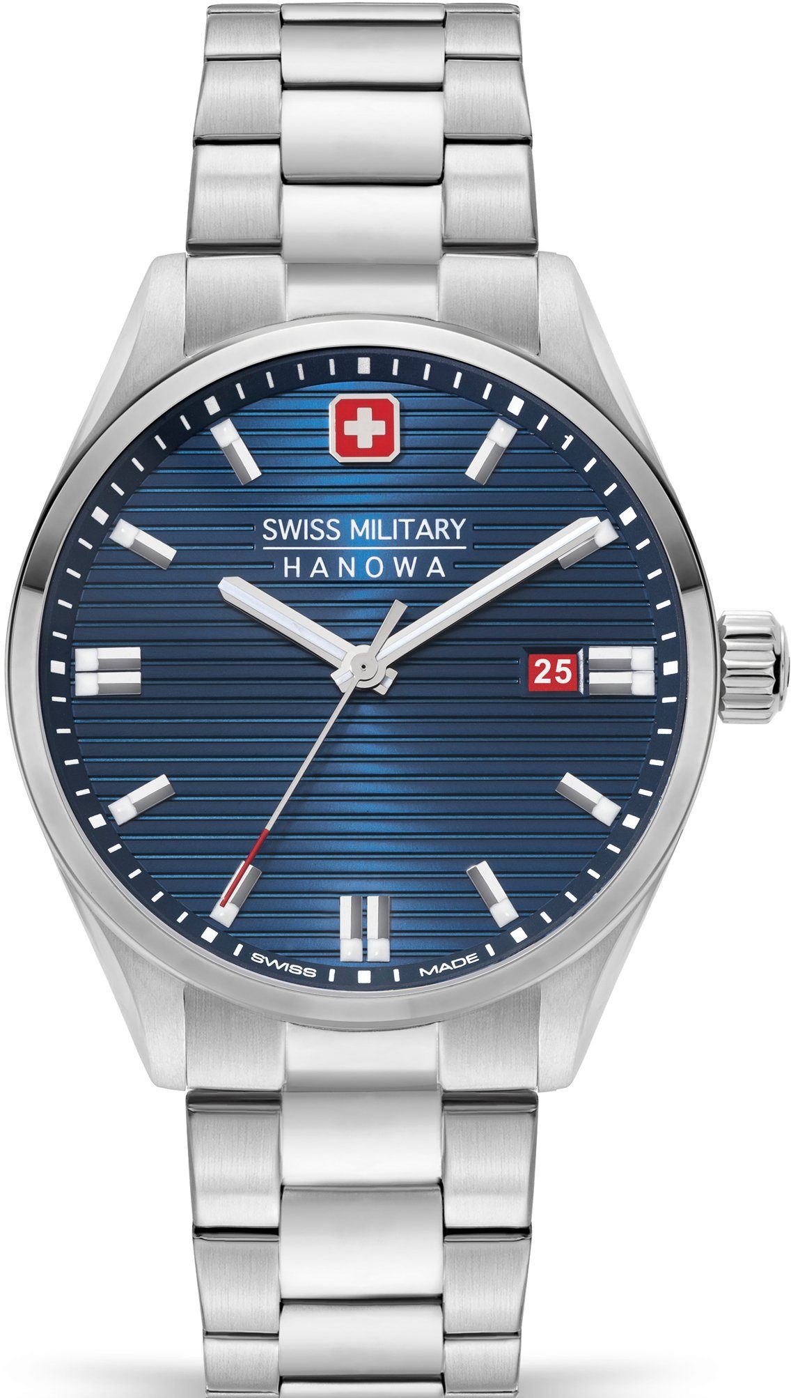 Swiss Military Hanowa Quarzuhr ROADRUNNER, SMWGH2200102, Armbanduhr, Herrenuhr, Schweizer Uhr, Datum, Saphirglas, Swiss Made