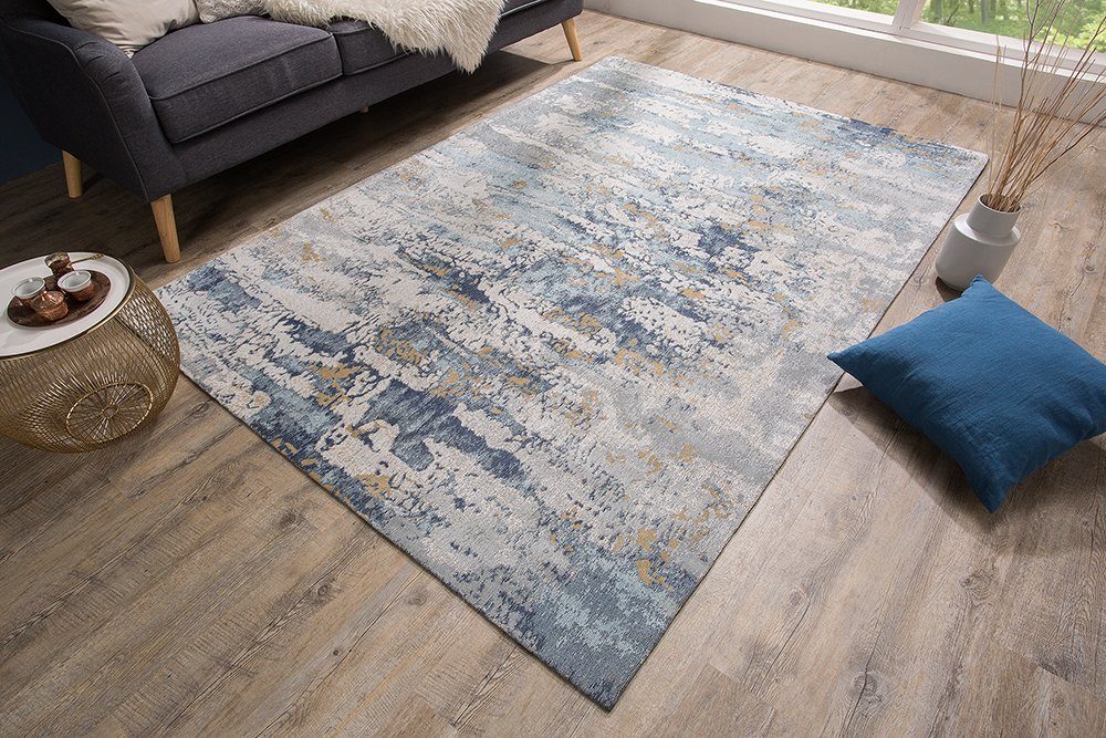 riess-ambiente Teppich ABSTRAKT 240x160cm blau, rechteckig, Höhe: 10 mm, Maritim · abstraktes Muster · Wohnzimmer