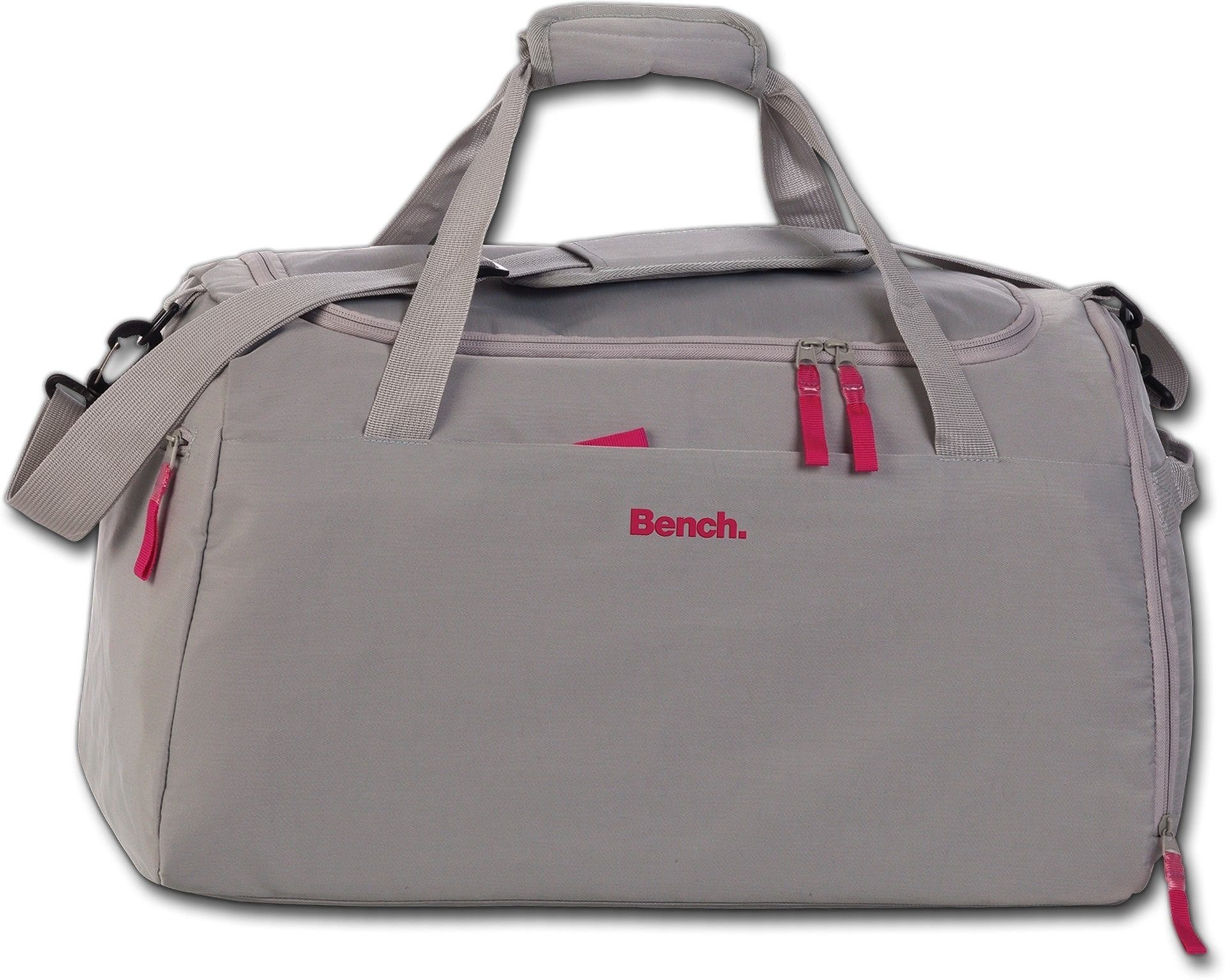 groß Tasche Damen uni Sporttasche Bench. grau, grau, Nylon Sporttasche 50x30x29cm, Damen Nylon Bench