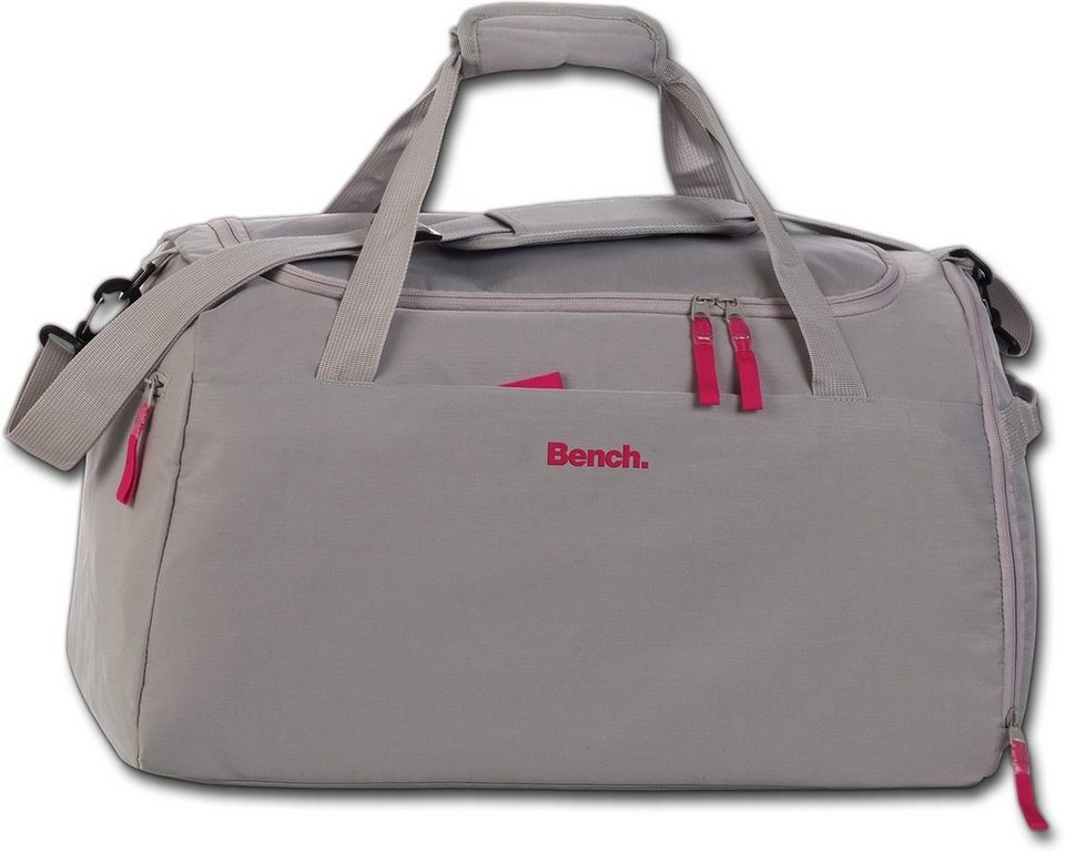 Bench. Sporttasche Bench Damen Sporttasche Nylon grau, Damen Tasche Nylon  grau, groß 50x30x29cm, uni