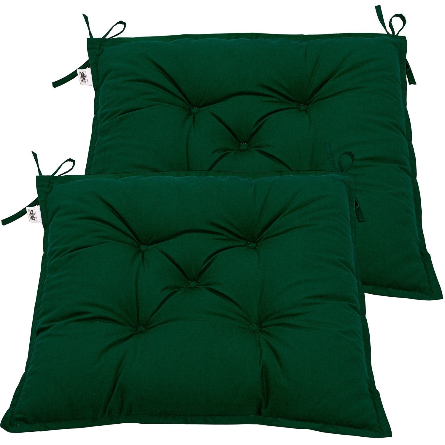 Sitzkissen Stuhlkissen 40x40 cm Auflage Polster Deko grau grün uni viele Farben 