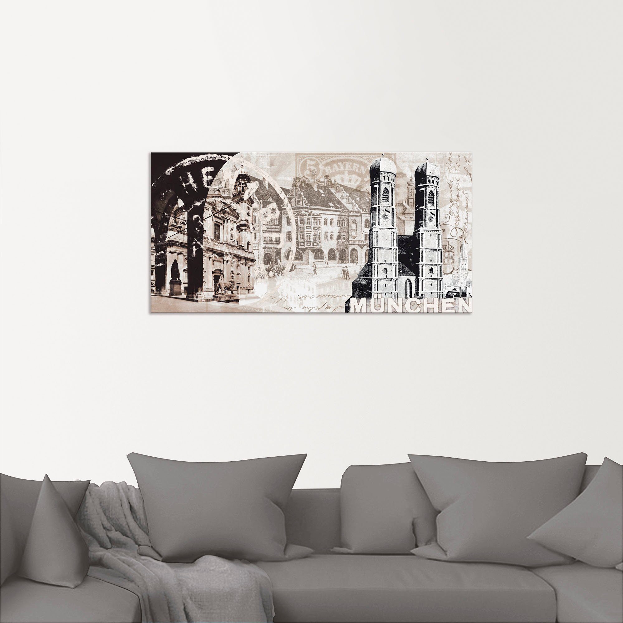 Wandbild Deutschland Alubild, Wandaufkleber Poster Größen München, als St), Artland oder (1 in versch. Leinwandbild,