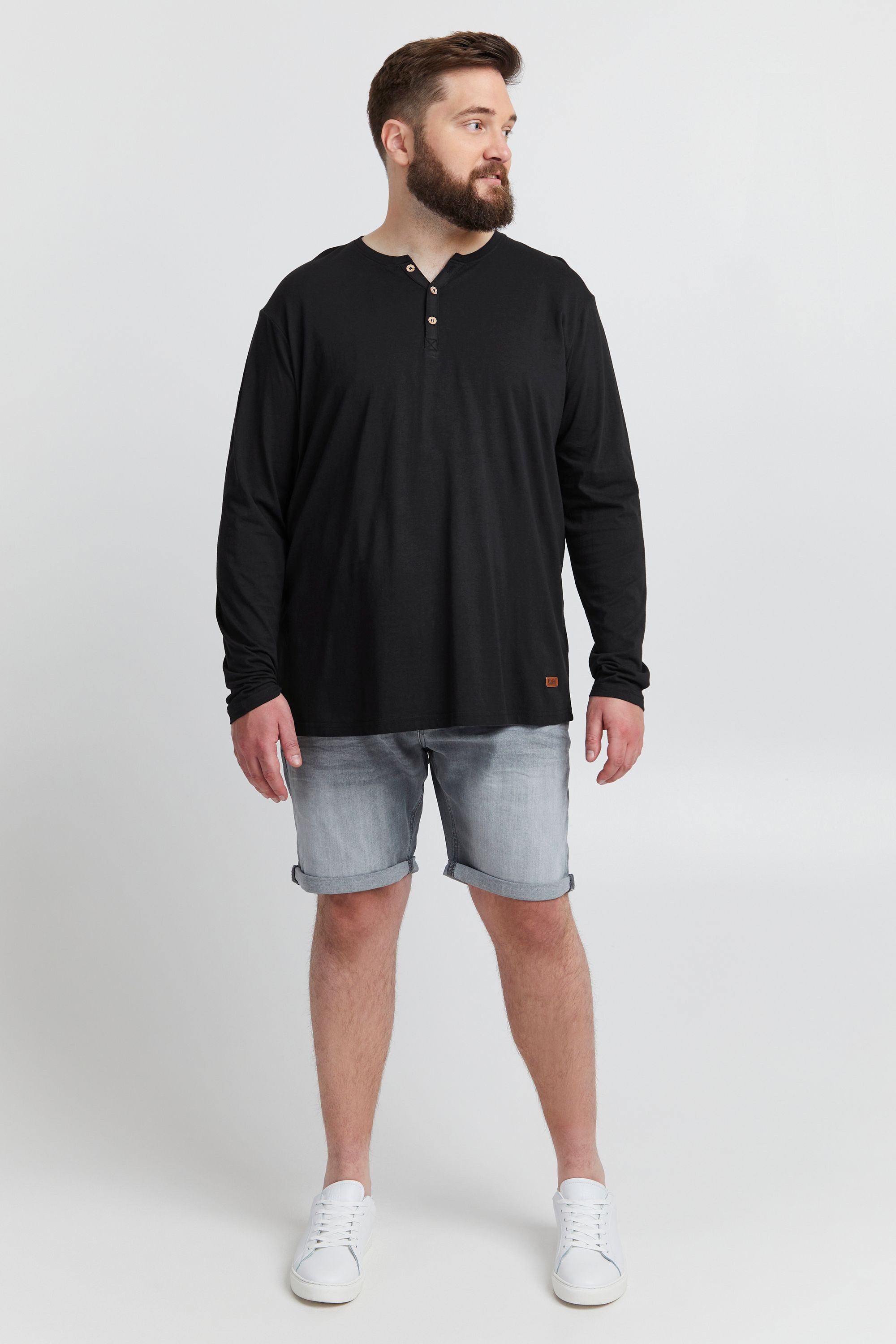 !Solid Longsleeve SDVolko Big & Tall Modisches Oberteil in großen Größen günstig online kaufen