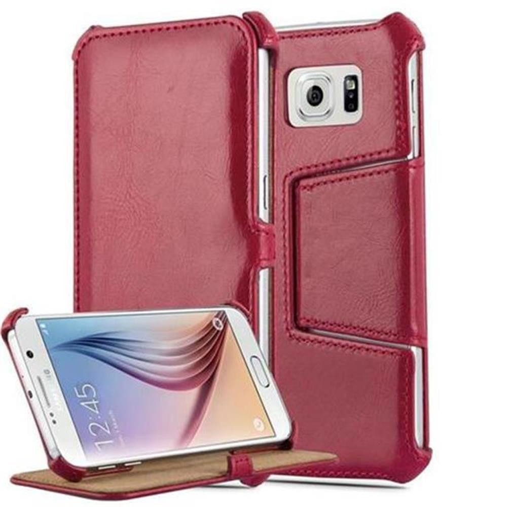 Cadorabo Handyhülle für Samsung Galaxy S6 Hülle Samsung Galaxy S6, Klappbare Handy Schutzhülle - Hülle - mit Standfunktion Eckhalterung
