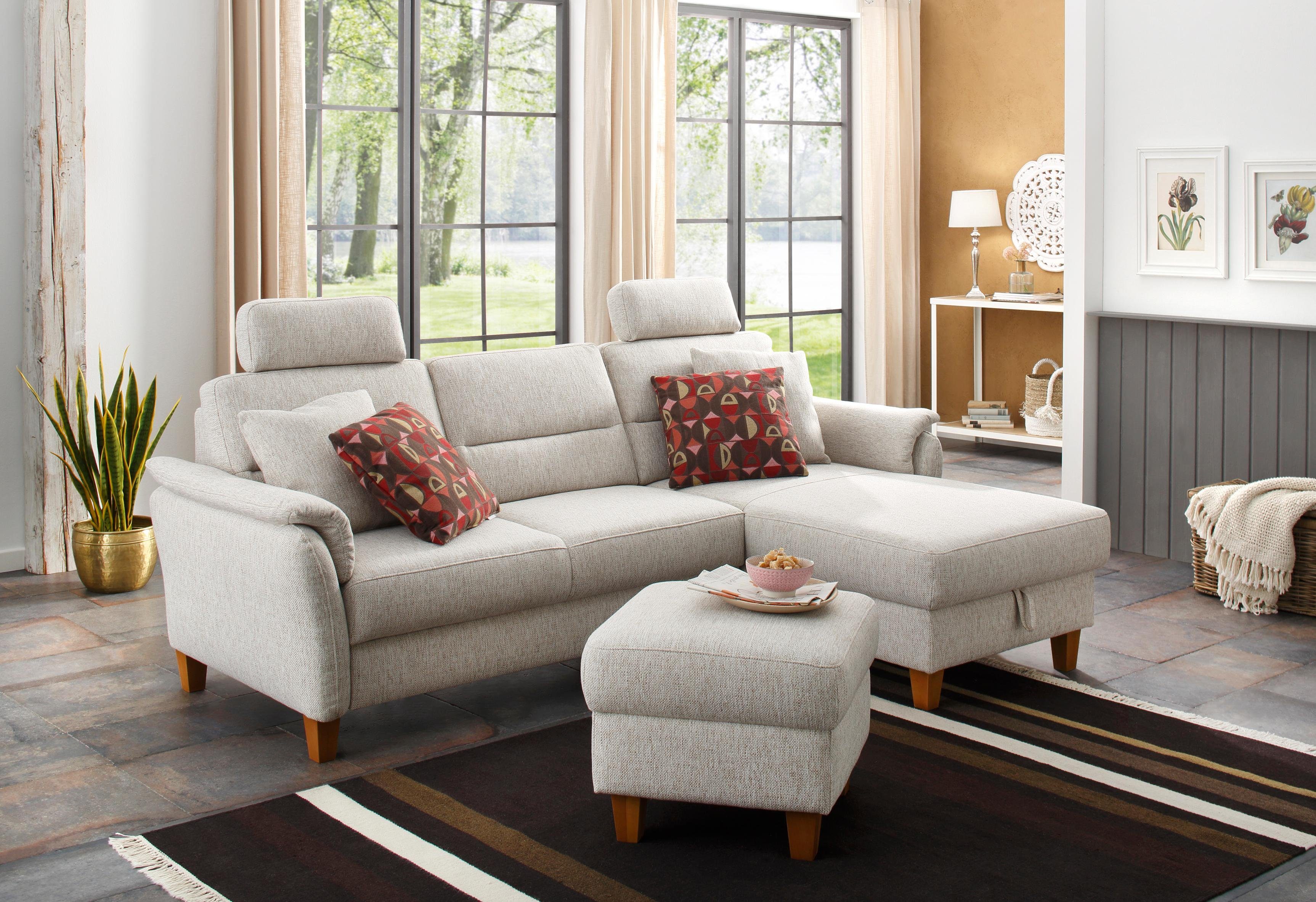 Home affaire Ecksofa Palmera L-Form, Federkern, günstig online kaufen