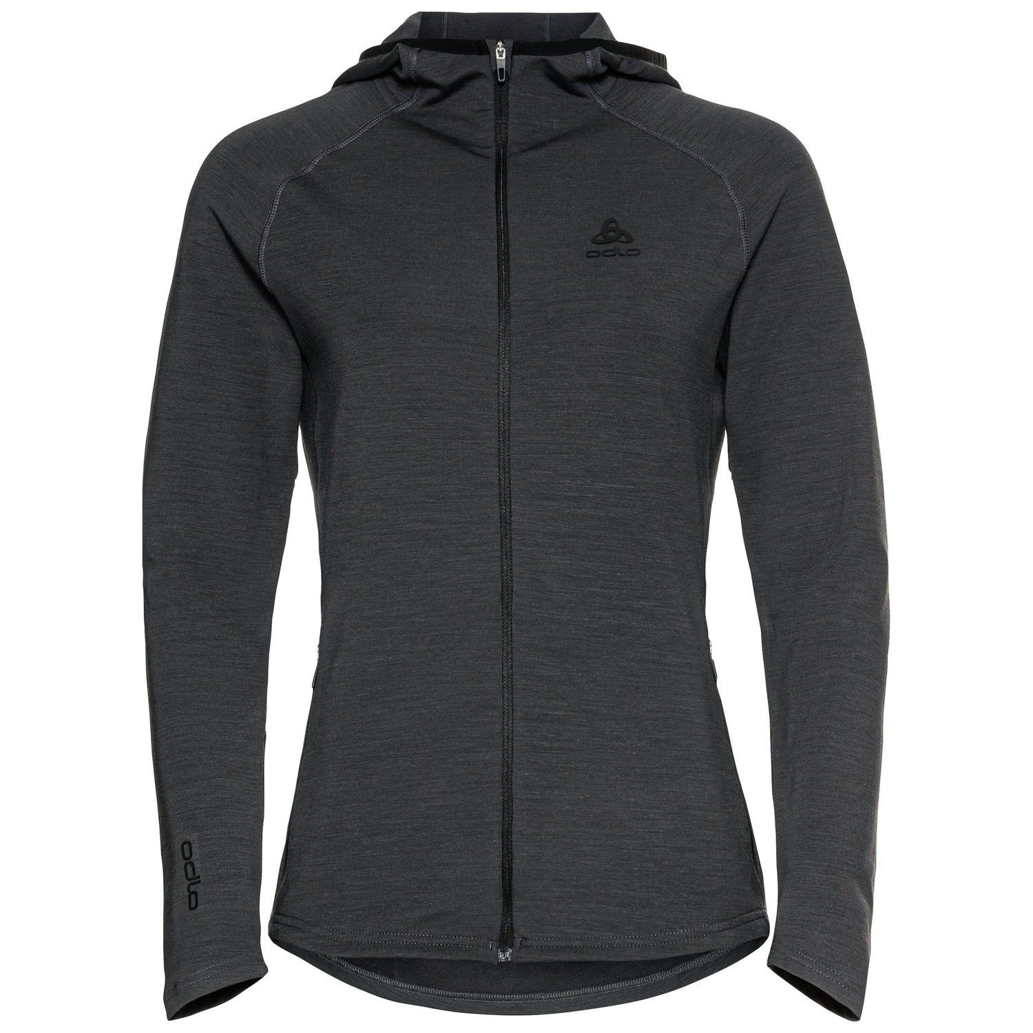 Odlo Fleecejacke Ascent Performance Wool Warm Mid Layer mit Kapuze (Merinowolle) grau