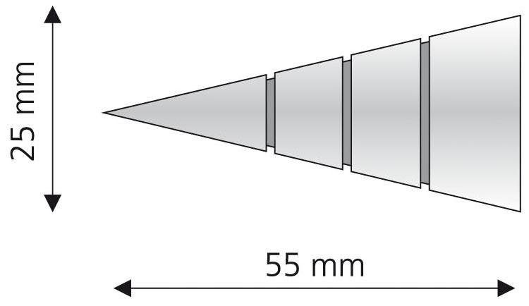 Liedeco, Gardinenstangen mit 2-St), 16 Ø rostbraun Kegel Gardinen, für Rille, mm (Set, Gardinenstangen-Endstück