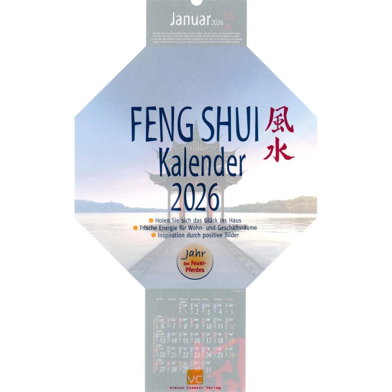Vision Wandkalender Feng-Shui-Kalender 2026