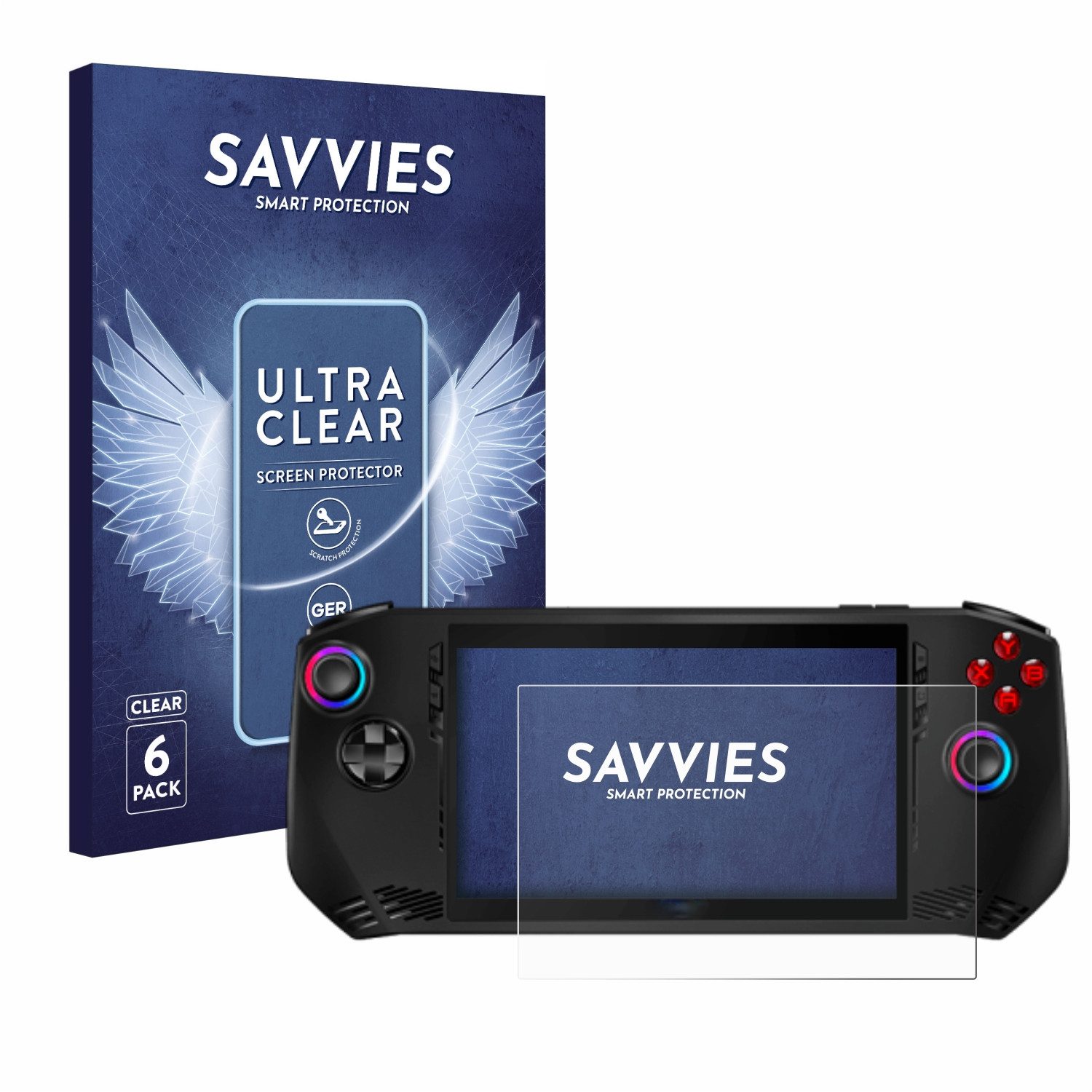 Savvies Displayschutzfolie Schutzfolie für MSI Claw A1M, 6 Stück, Displayschutz Schutz Folie Klar Transparent
