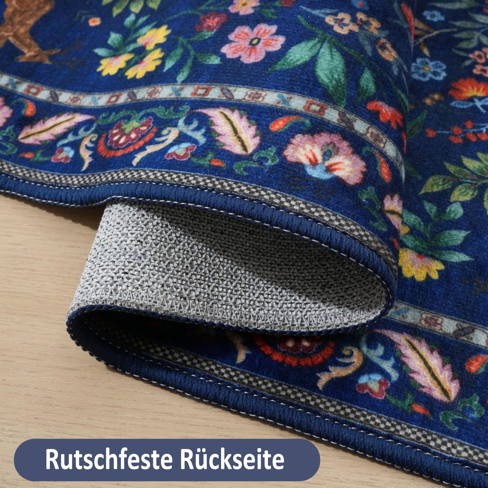 Agger Fußmatte Weiche Fußmatte mit Blumenmuster, Eingangstürmatte, geeignet für Flur, Eingangsbereich, Küche, Schlafzimmer und Badezimmer – Bild 3 von 5