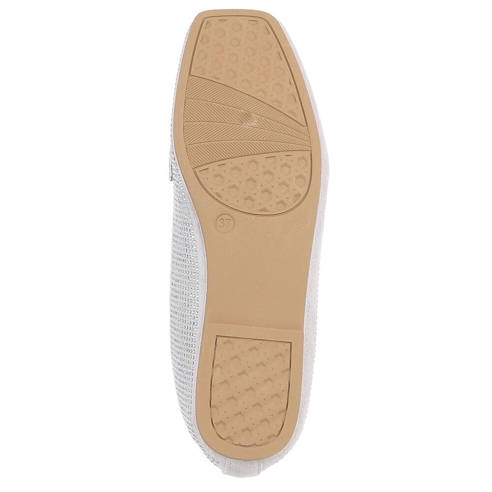Ital-Design Loafers mit Glitzerdetails für Damen – Eleganter Komfort Slipper (91261574) Blockabsatz Mokassins in Grau
